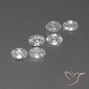 3.97 ct natürliche Weiß Zirkon-Edelsteine, Oval, VVS-VS