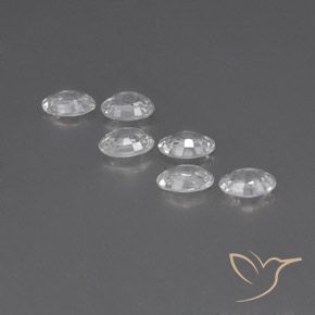 3.97 ct natürliche Weiß Zirkon-Edelsteine, Oval, VVS-VS