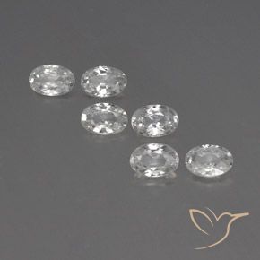 4.03ctw Natürlicher Weiß Zirkon, Oval, VVS-VS