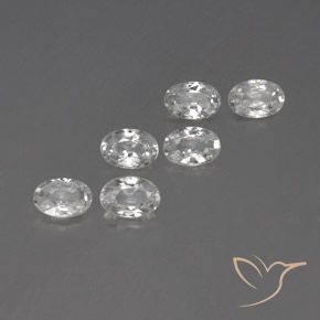 4.03 ct natürliche Weiß Zirkon-Edelsteine, Oval, VVS-VS