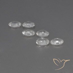 4.03 ct natürliche Weiß Zirkon-Edelsteine, Oval, VVS-VS