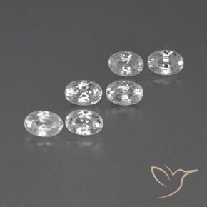 4.99 ct natürliche Weiß Zirkon-Edelsteine, Oval, VVS-VS