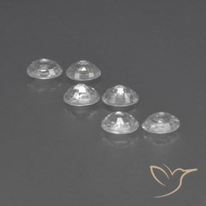 4.99 ct natürliche Weiß Zirkon-Edelsteine, Oval, VVS-VS