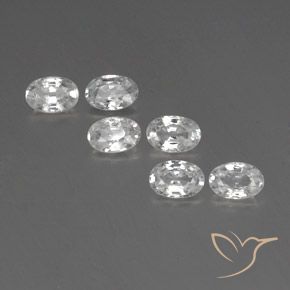 4.26ctw Natürlicher Weiß Zirkon, Oval, VVS-VS