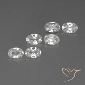 4.26 ct natürliche Weiß Zirkon-Edelsteine, Oval, VVS-VS