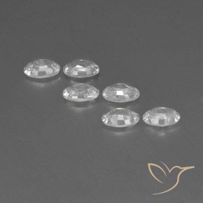 4.26 ct natürliche Weiß Zirkon-Edelsteine, Oval, VVS-VS
