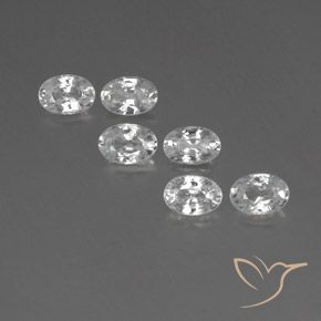 4.21ctw Natürlicher Weiß Zirkon, Oval, VVS-VS