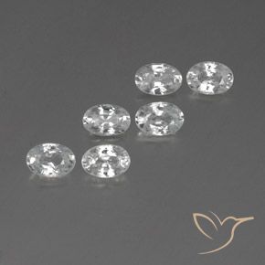 4.21 ct natürliche Weiß Zirkon-Edelsteine, Oval, VVS-VS