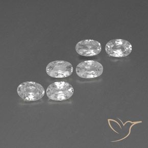 4.01 ct natürliche Weiß Zirkon-Edelsteine, Oval, VVS-VS