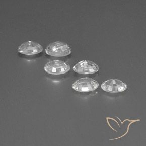 4.57 ct natürliche Weiß Zirkon-Edelsteine, Oval, VVS-VS