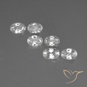 4.36ctw Natürlicher Weiß Zirkon, Oval, VVS-VS