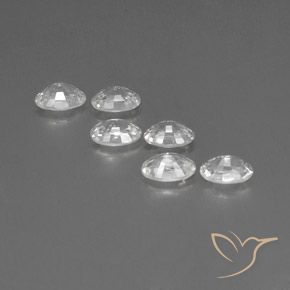 4.36 ct natürliche Weiß Zirkon-Edelsteine, Oval, VVS-VS