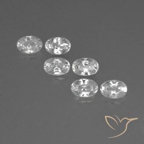 4.82ctw Natürlicher Weiß Zirkon, Oval, VVS-VS