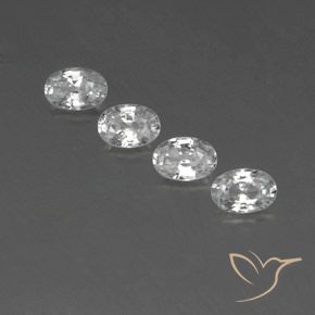 3.06ctw Natürlicher Weiß Zirkon, Oval, VVS-VS