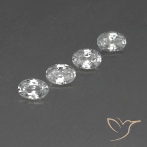 3.06 ct natürliche Weiß Zirkon-Edelsteine, Oval, VVS-VS