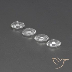 3.06 ct natürliche Weiß Zirkon-Edelsteine, Oval, VVS-VS