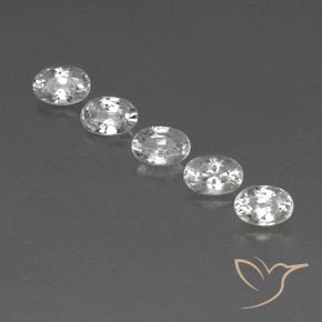 3.96ctw Natürlicher Weiß Zirkon, Oval, VVS