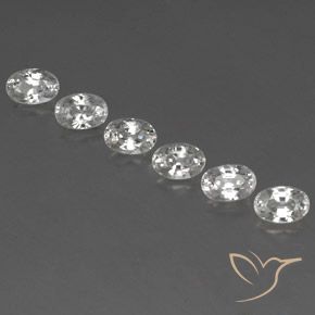 5.04ctw Natürlicher Weiß Zirkon, Oval, VVS-VS