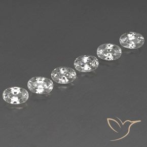 5.04 ct natürliche Weiß Zirkon-Edelsteine, Oval, VVS-VS