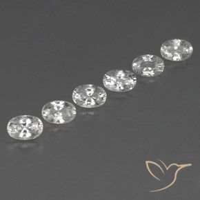 5.31 ct natürliche Weiß Zirkon-Edelsteine, Oval, VVS-VS