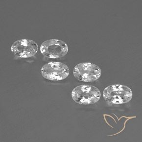 4.42ctw Natürlicher Weiß Zirkon, Oval, VVS-VS