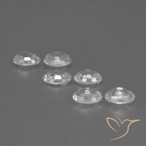 4.42 ct natürliche Weiß Zirkon-Edelsteine, Oval, VVS-VS