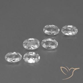 3.74 ct natürliche Weiß Zirkon-Edelsteine, Oval, VVS-VS