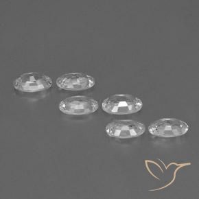 3.74 ct natürliche Weiß Zirkon-Edelsteine, Oval, VVS-VS