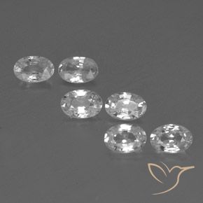 4.31ctw Natürlicher Weiß Zirkon, Oval, VVS-VS