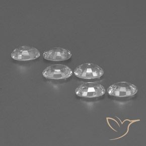 4.31 ct natürliche Weiß Zirkon-Edelsteine, Oval, VVS-VS