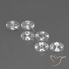 4.57ctw Natürlicher Weiß Zirkon, Oval, VVS-VS