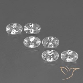 5.10ctw Natürlicher Weiß Zirkon, Oval, VVS-VS