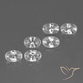 5.10 ct natürliche Weiß Zirkon-Edelsteine, Oval, VVS-VS