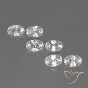 4.60ctw Natürlicher Weiß Zirkon, Oval, VVS-VS