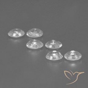 4.60 ct natürliche Weiß Zirkon-Edelsteine, Oval, VVS-VS