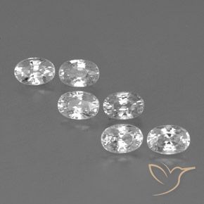 5.35ctw Natürlicher Weiß Zirkon, Oval, VVS-VS