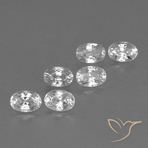 5.35 ct natürliche Weiß Zirkon-Edelsteine, Oval, VVS-VS