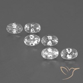 5.07ctw Natürlicher Klares Weiß Zirkon, Oval, VVS-VS
