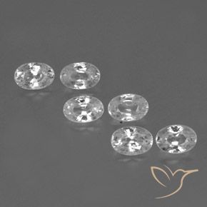 4.47ctw Natürlicher Klares Weiß Zirkon, Oval, VVS-VS