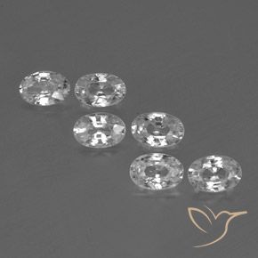 4.42ctw Natürlicher Klares Weiß Zirkon, Oval, VVS-VS