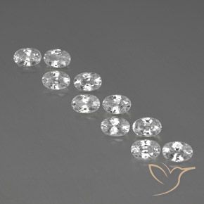 7.82ctw Natürlicher Klares Weiß Zirkon, Oval, VVS-VS