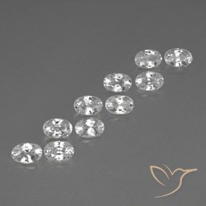 7.82 ct natürliche Klares Weiß Zirkon-Edelsteine, Oval, VVS-VS