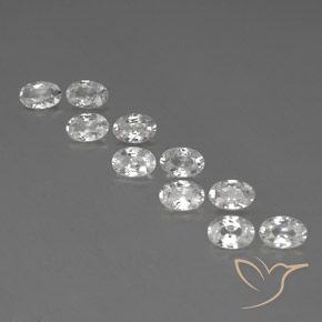 6.77ctw Natürlicher Weiß Zirkon, Oval, VVS-VS