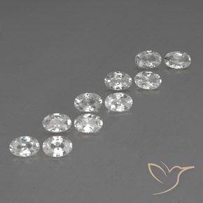 6.77 ct natürliche Weiß Zirkon-Edelsteine, Oval, VVS-VS