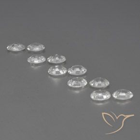 6.77 ct natürliche Weiß Zirkon-Edelsteine, Oval, VVS-VS