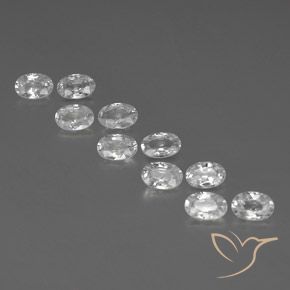 6.87ctw Natürlicher Weiß Zirkon, Oval, VVS-VS