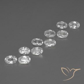 6.87 ct natürliche Weiß Zirkon-Edelsteine, Oval, VVS-VS