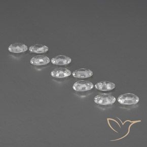 6.87 ct natürliche Weiß Zirkon-Edelsteine, Oval, VVS-VS