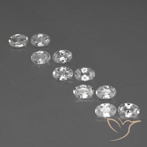 7.05ctw Natürlicher Weiß Zirkon, Oval, VVS-VS