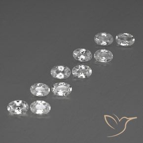 7.05 ct natürliche Weiß Zirkon-Edelsteine, Oval, VVS-VS
